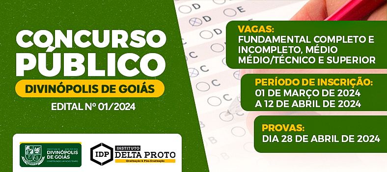 O maior Concurso Público da história do Município de Divinópolis de Goiás – Edital 001/2024